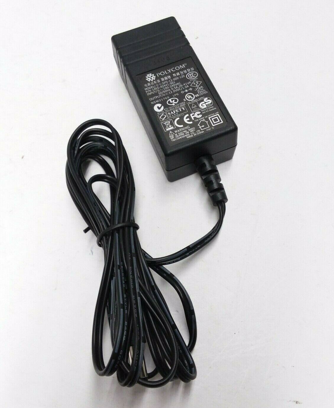 NEW Polycom SPS-12-009-120 Power Supply 12VDC 1.0A AC Adapter 1465-42441-001